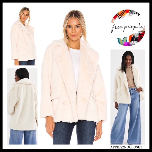 FREE PEOPLE BOHO TEDDY COAT FAUX FUR JACKET A3C - Picture 9 of 16